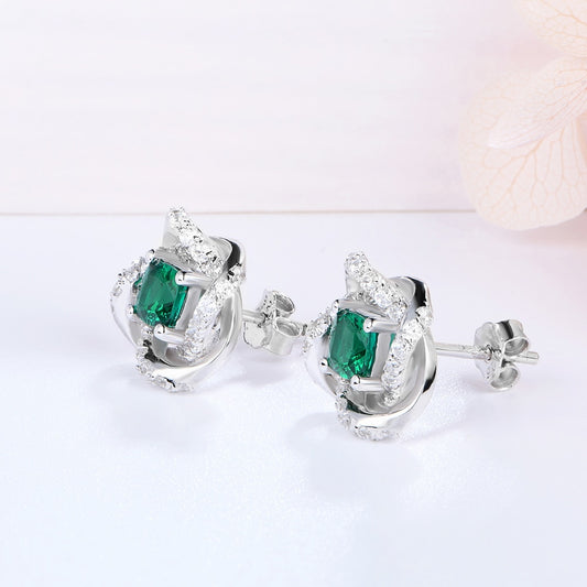 Greenland Emerald Stud Earring