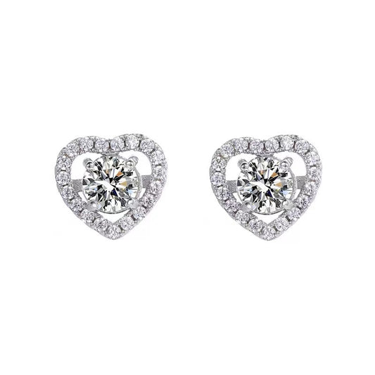 Classic Heart Moissanite Earring