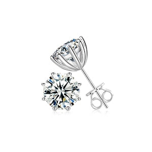 Sakura Moissantite Stud Earring